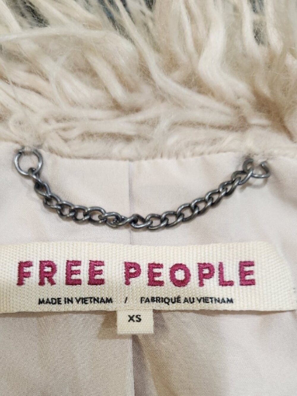🦋💋UBER GORGE!💋🦋 Free People 70s Vibe Boho-Chic Renata Fur Coat in Sand - Picture 13 of 16